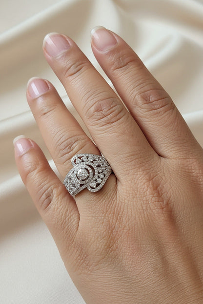 Celestia Bloom Silver Ring