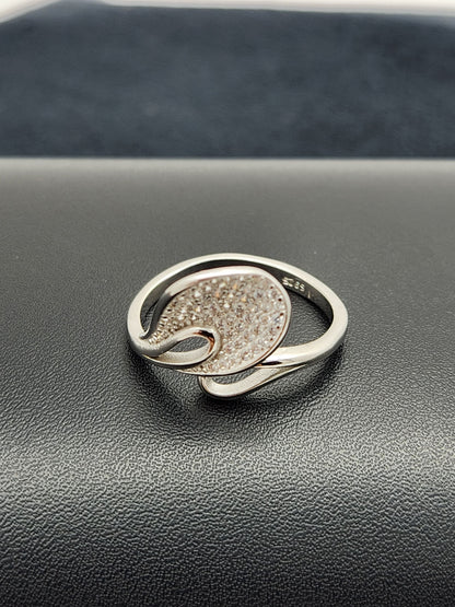 Silver Serene Swirl Silver Ring