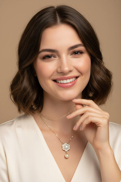 Celeste Pearl Bloom Silver Set