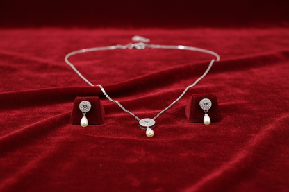 Celeste Pearl Halo Set