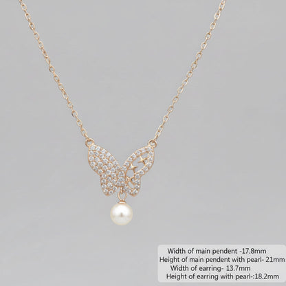 Silver Flutter Pearl Set