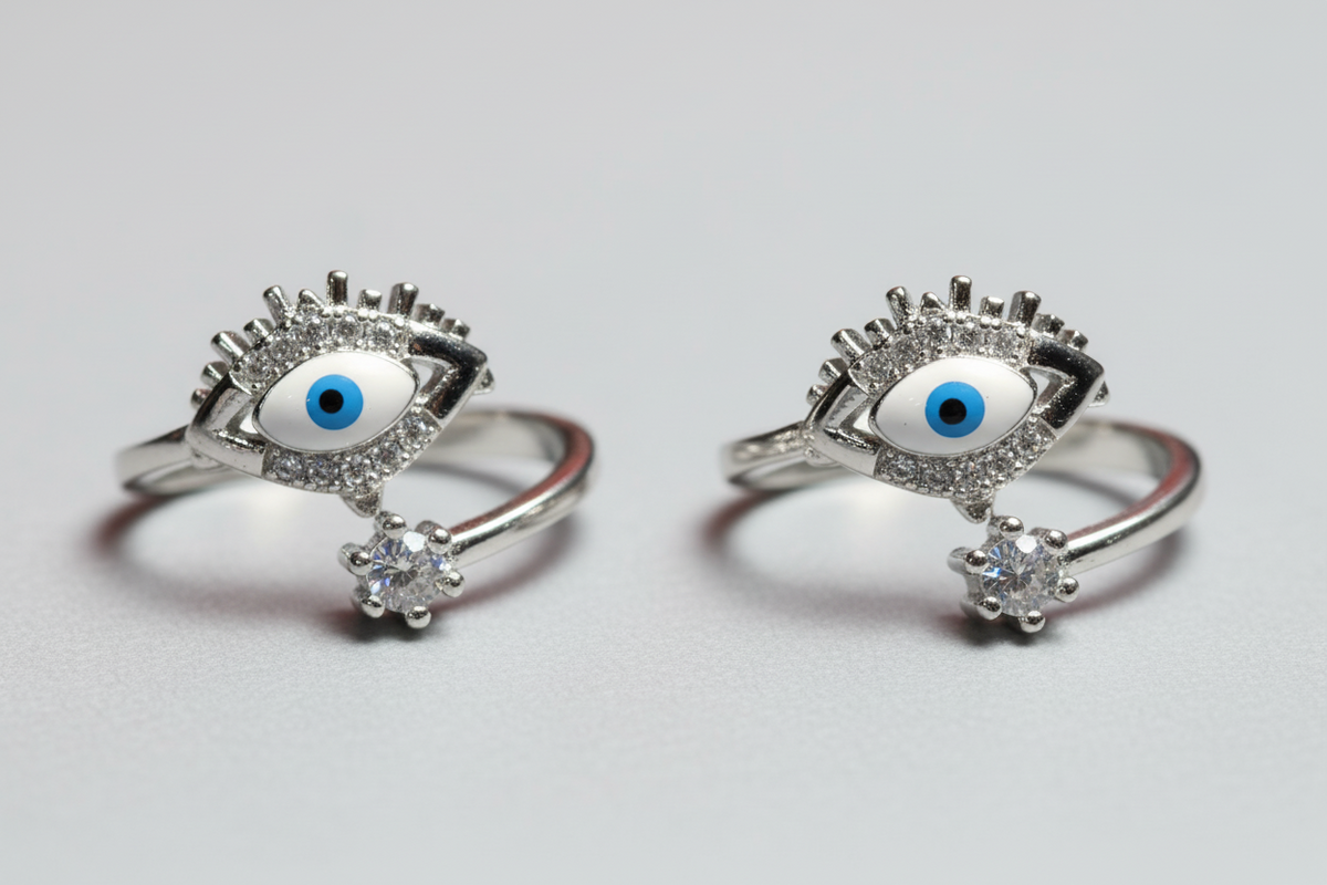 Nazar Charm Toe Rings