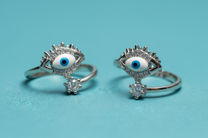 Nazar Charm Toe Rings