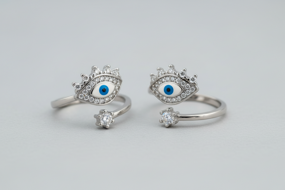 Royal Nazar Toe Rings