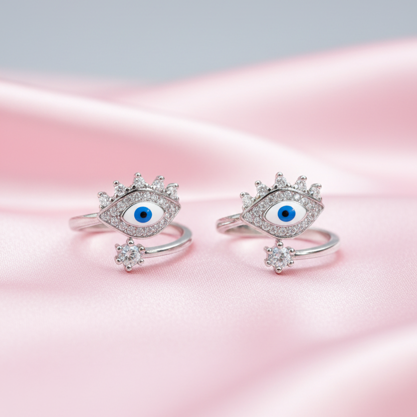 Royal Nazar Toe Rings