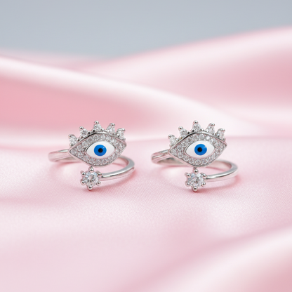 Royal Nazar Toe Rings