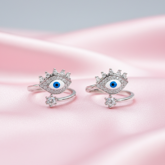 Royal Nazar Toe Rings