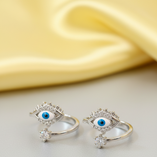 Celestial Nazar Toe Rings