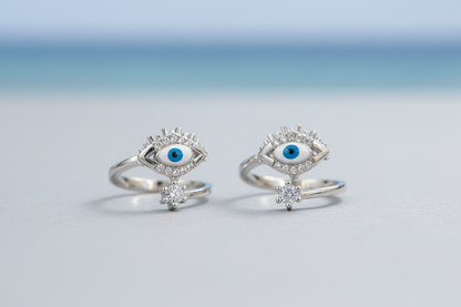 Celestial Nazar Toe Rings
