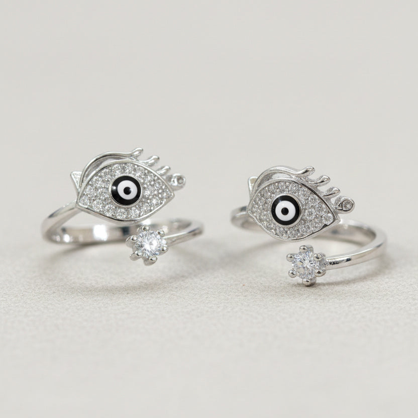 Shimmer Nazar Toe Rings