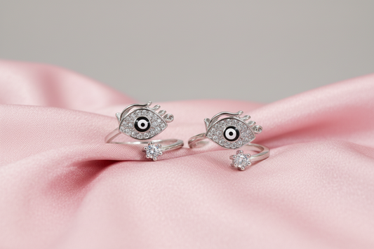 Shimmer Nazar Toe Rings