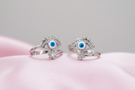 Azure Nazar Toe Rings
