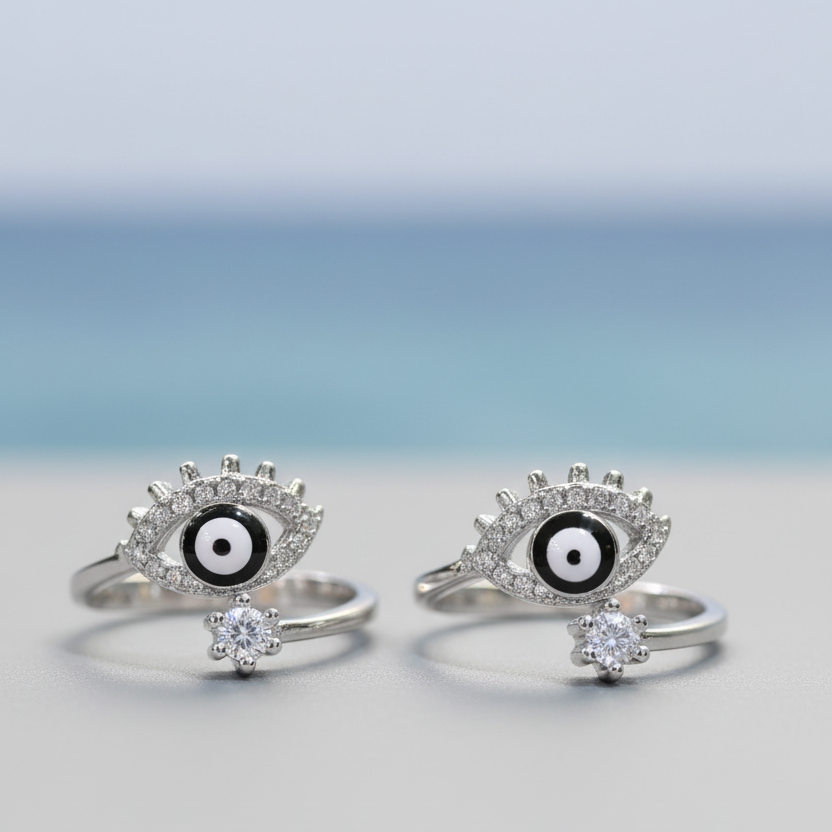 Radiant Nazar Toe Rings
