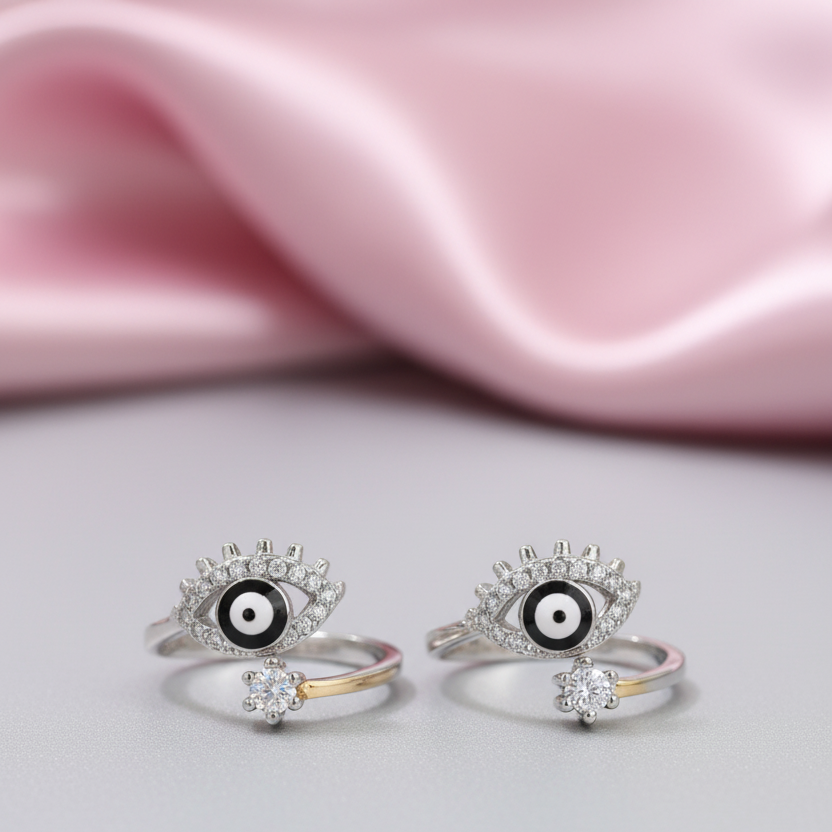 Radiant Nazar Toe Rings