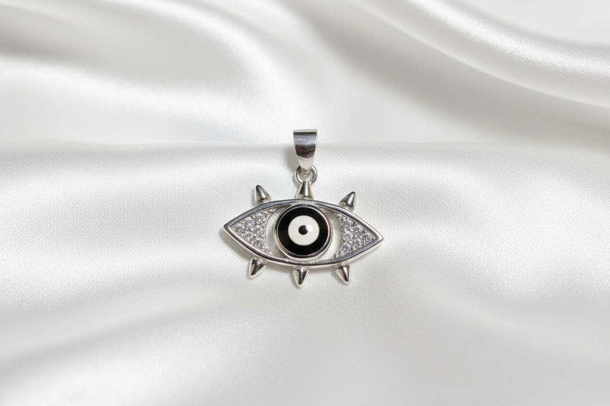 Obsidian Guardian Spike Eye Pendant