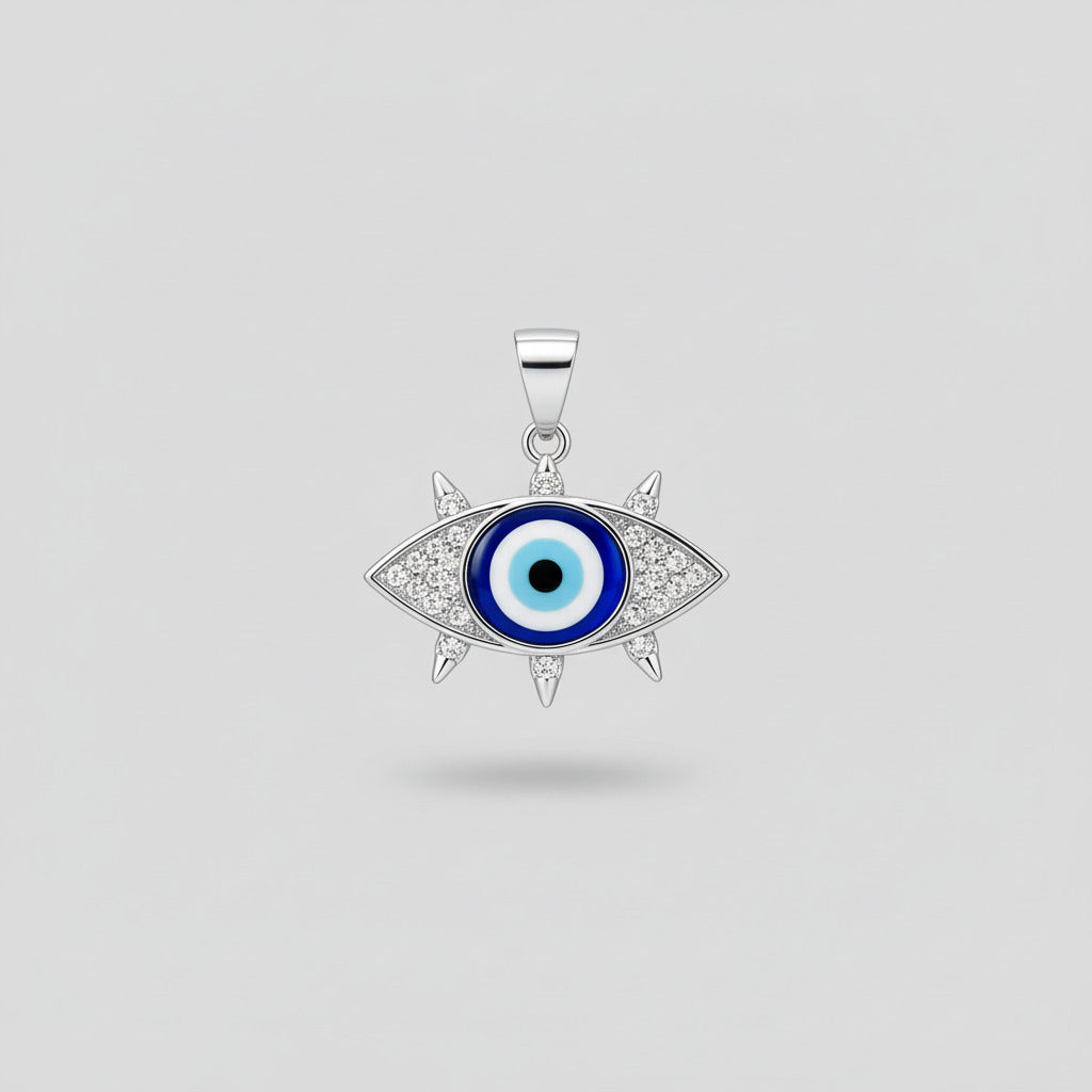 Obsidian Guardian Spike Eye Pendant
