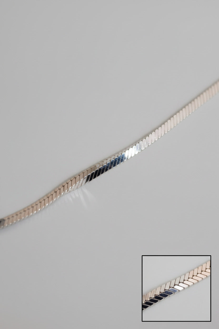 Featherline Snake Men's Silver Chain