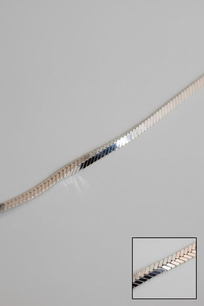 Featherline Snake Men's Silver Chain