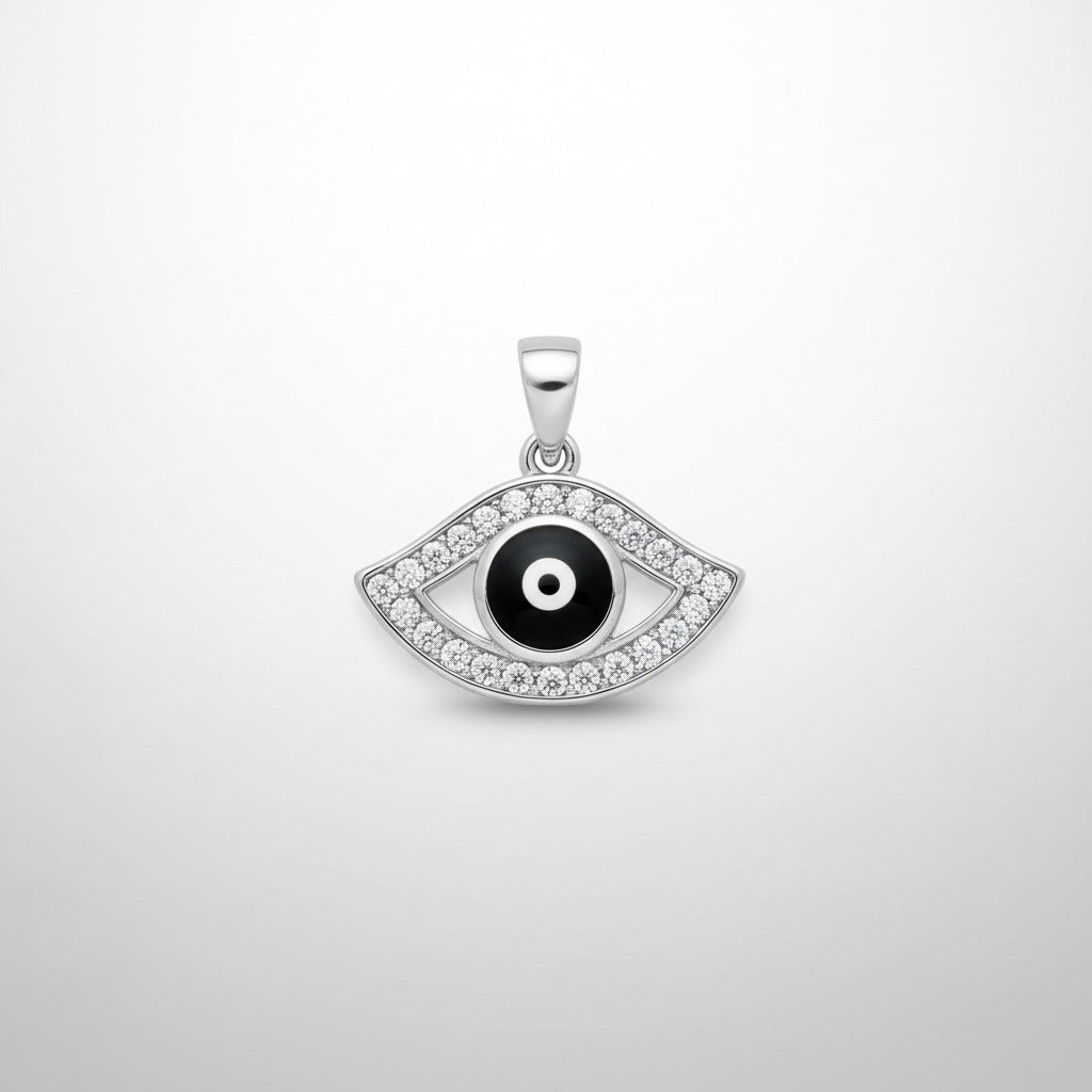 Azure Guardian Eye Silver Pendant