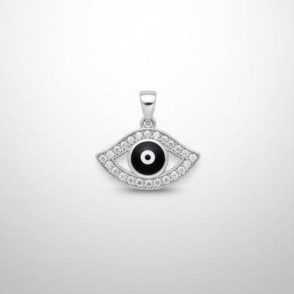 Azure Guardian Eye Silver Pendant