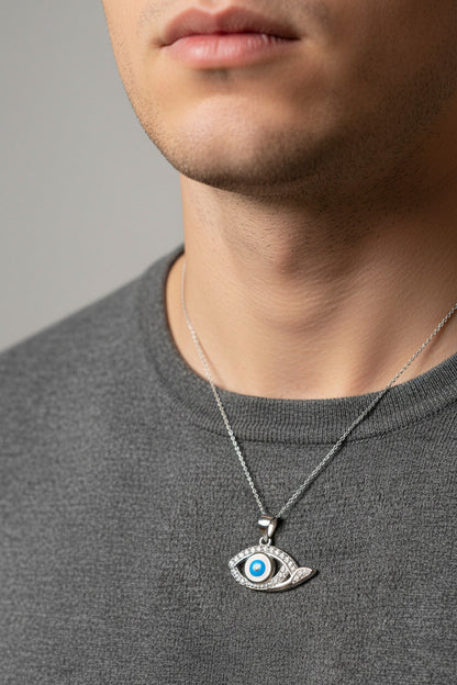 Mystic Wave Evil Eye Pendant