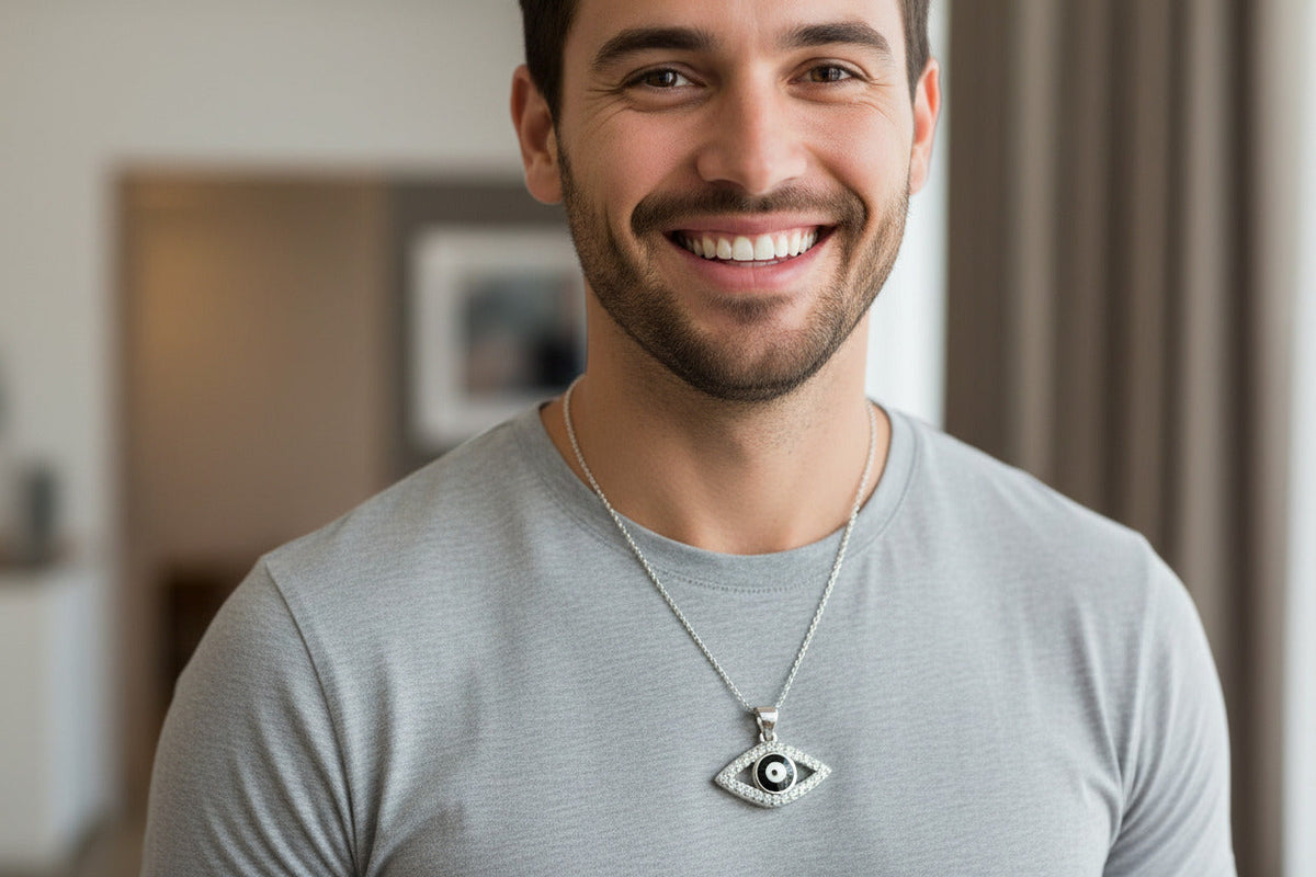 Celestial Diamond Evil Eye Pendant