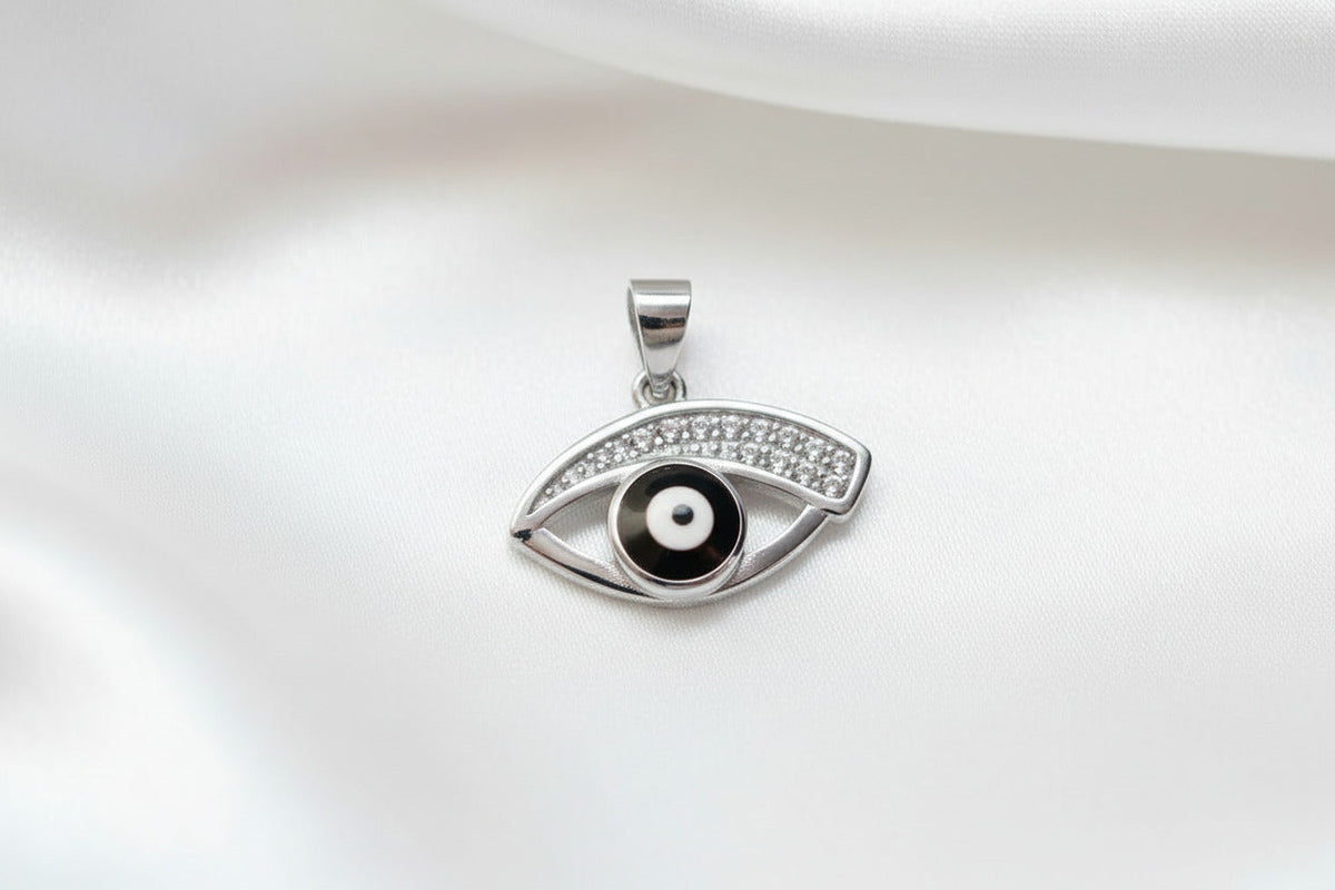Rose Noir Evil Eye Pendant