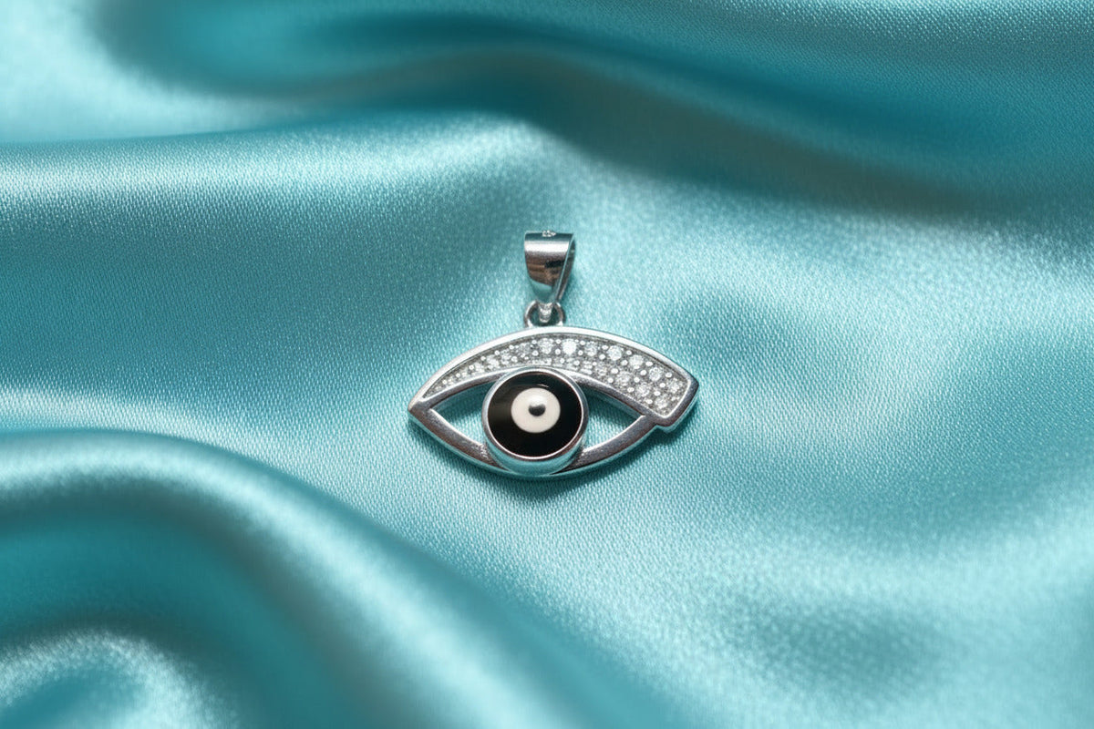 Rose Noir Evil Eye Pendant