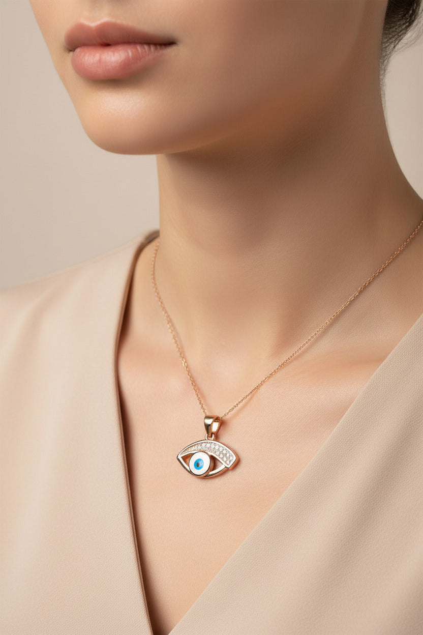 Rose Noir Evil Eye Pendant