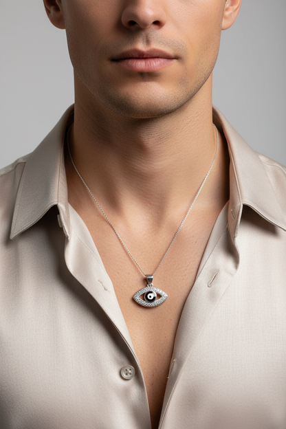 Midnight Spark Evil Eye Pendant