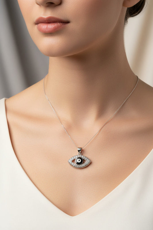 Midnight Spark Evil Eye Pendant