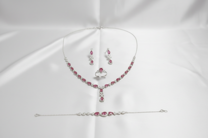 Crimson Cascade Elegance Set