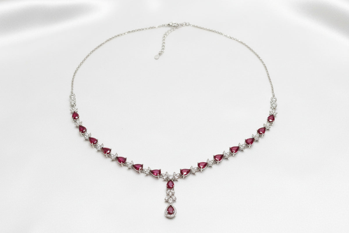 Crimson Cascade Elegance Set