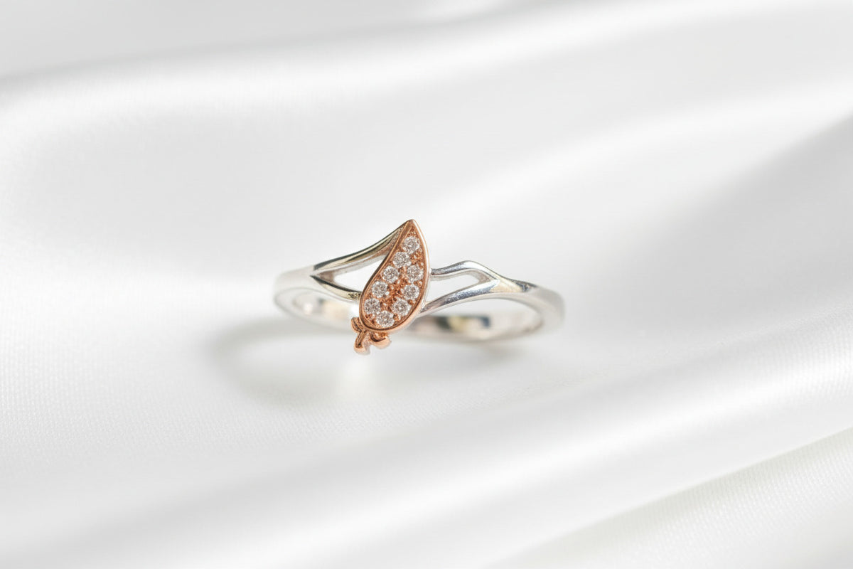 Rose Flutter Leaf Ring