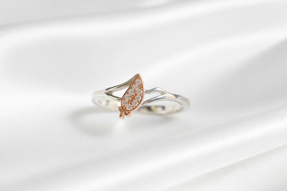 Rose Flutter Leaf Ring