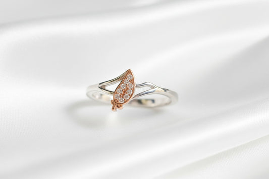 Rose Flutter Leaf Ring