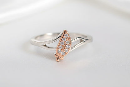 Rose Flutter Leaf Ring