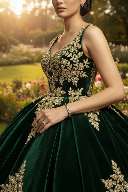 Emerald Link Royale Ring & Bracelet Set
