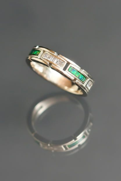 Emerald Link Royale Ring & Bracelet Set