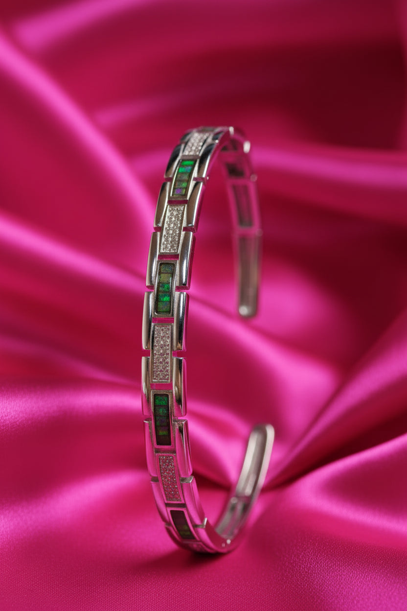 Emerald Link Royale Ring & Bracelet Set