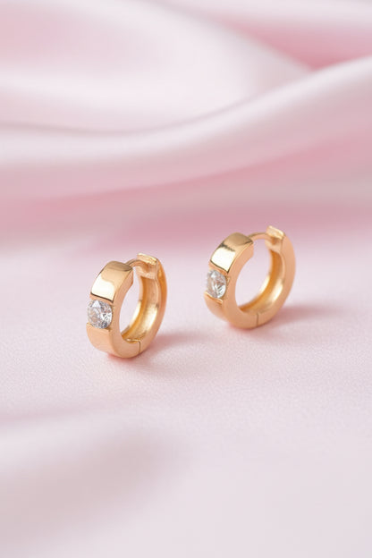 Luna Spark Huggie Studs