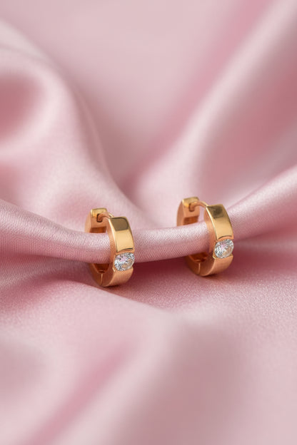 Luna Spark Huggie Studs