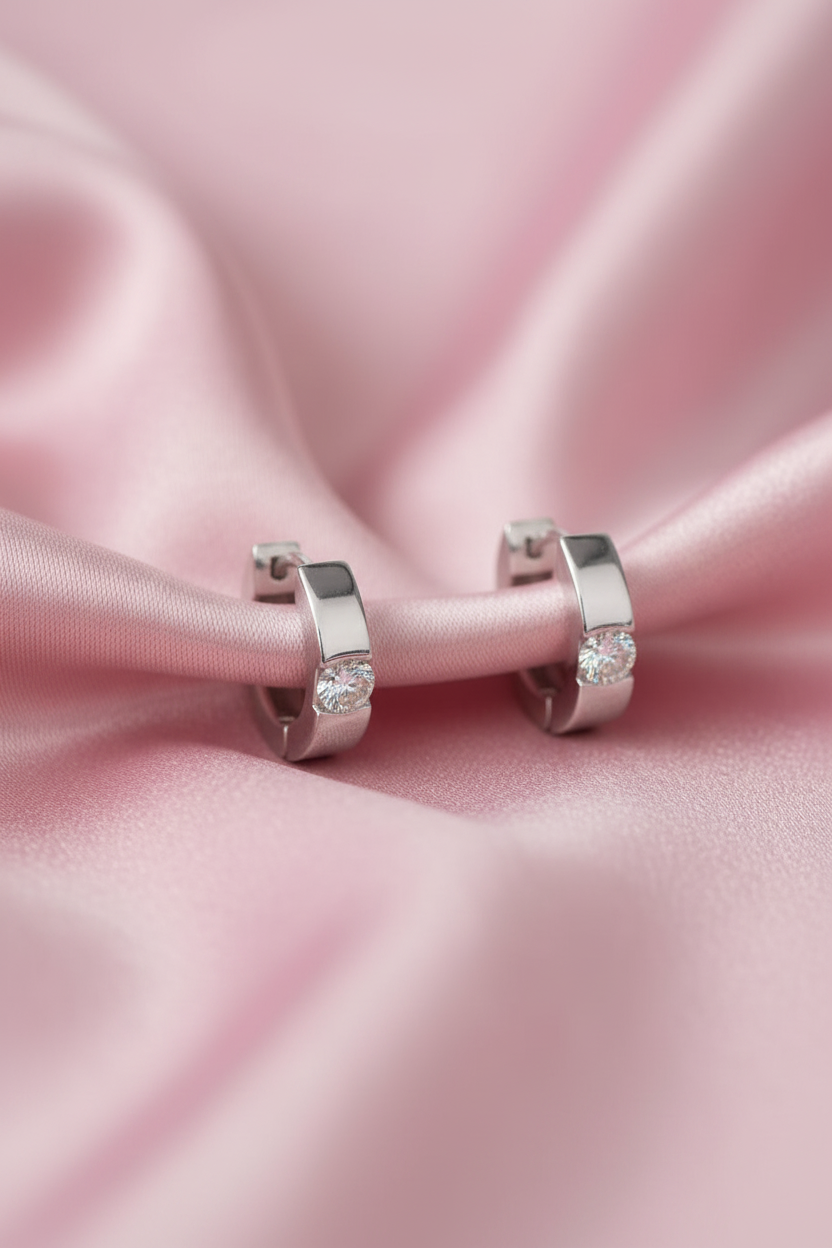 Luna Spark Huggie Studs