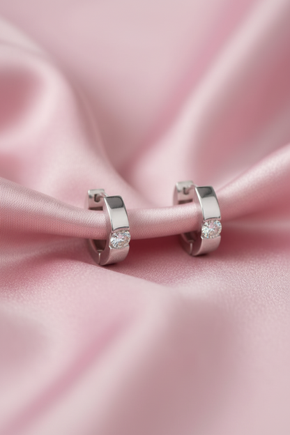 Luna Spark Huggie Studs