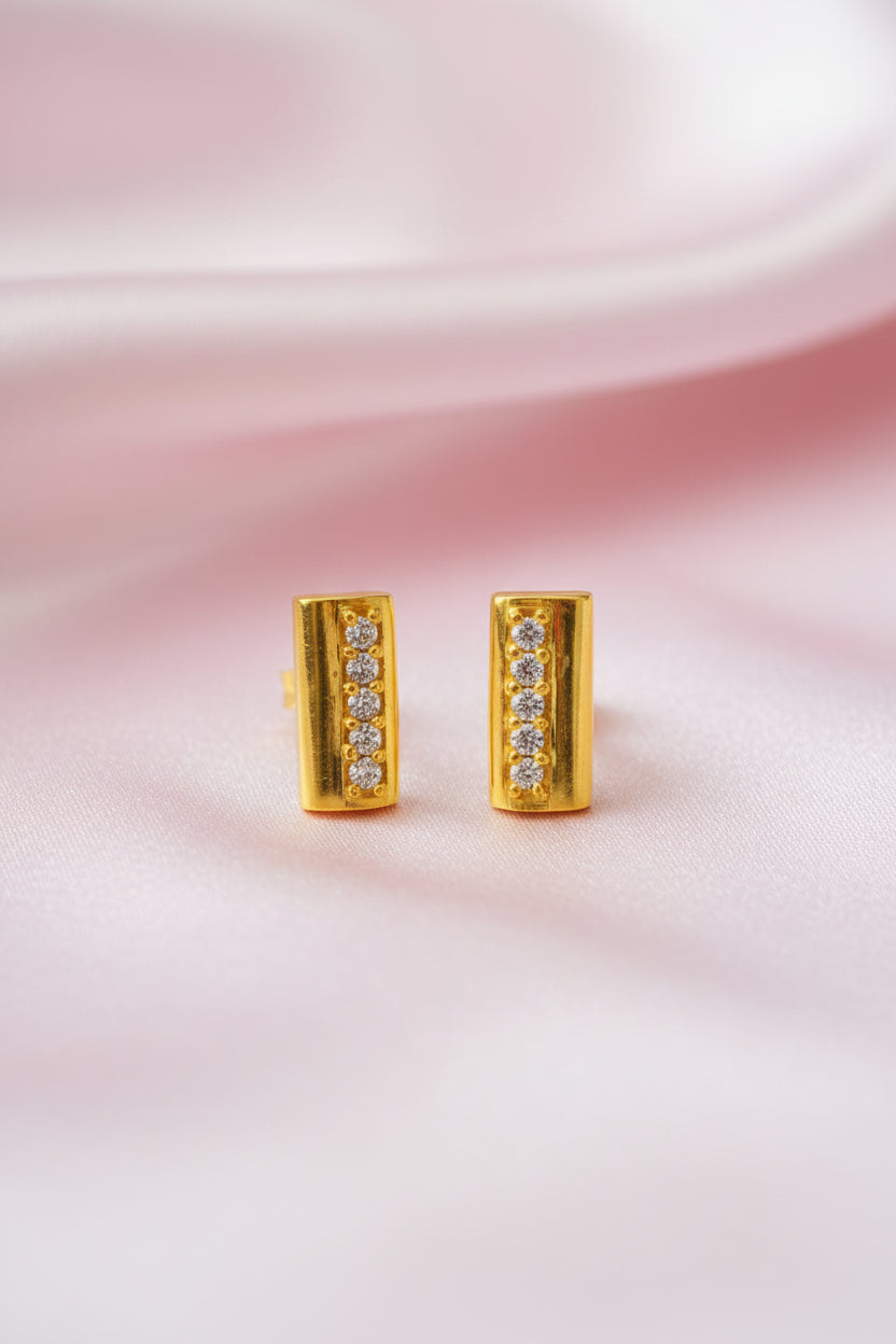 Radiance Crystal Bar Studs