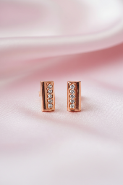 Radiance Crystal Bar Studs
