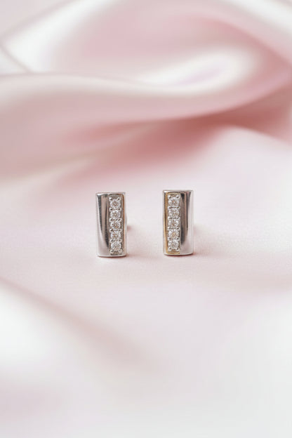 Radiance Crystal Bar Studs