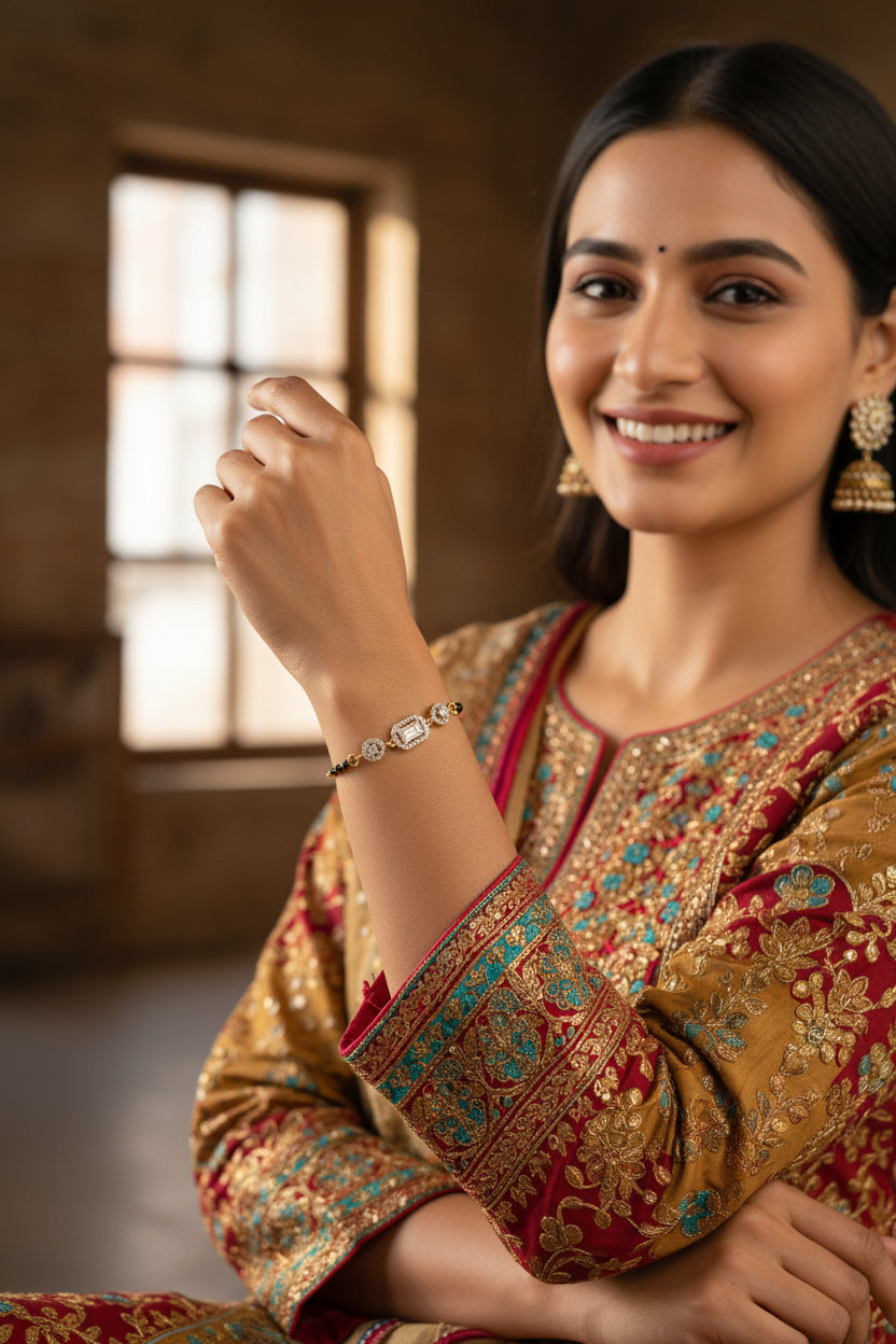 Royal Spark Mangalsutra Bracelet