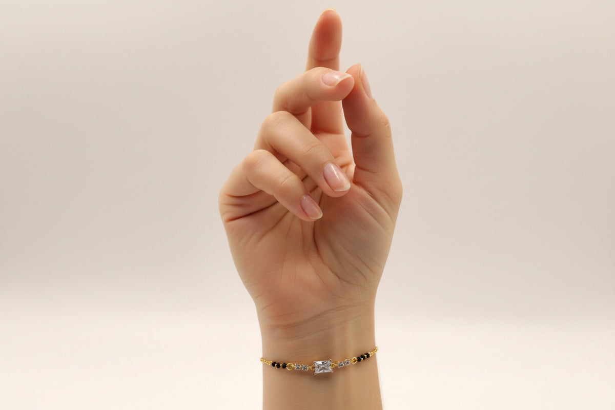 Crystal Charm Mangalsutra Bracelet