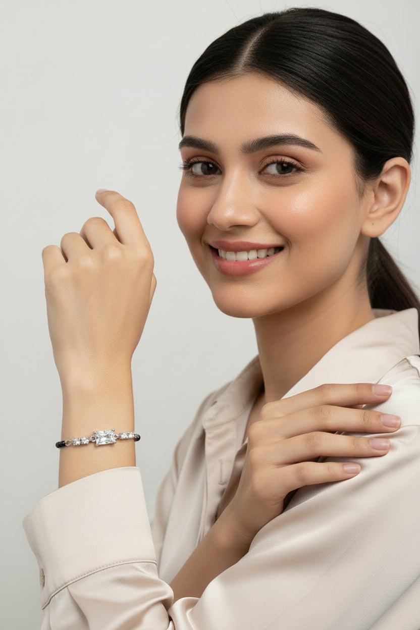 Crystal Charm Mangalsutra Bracelet
